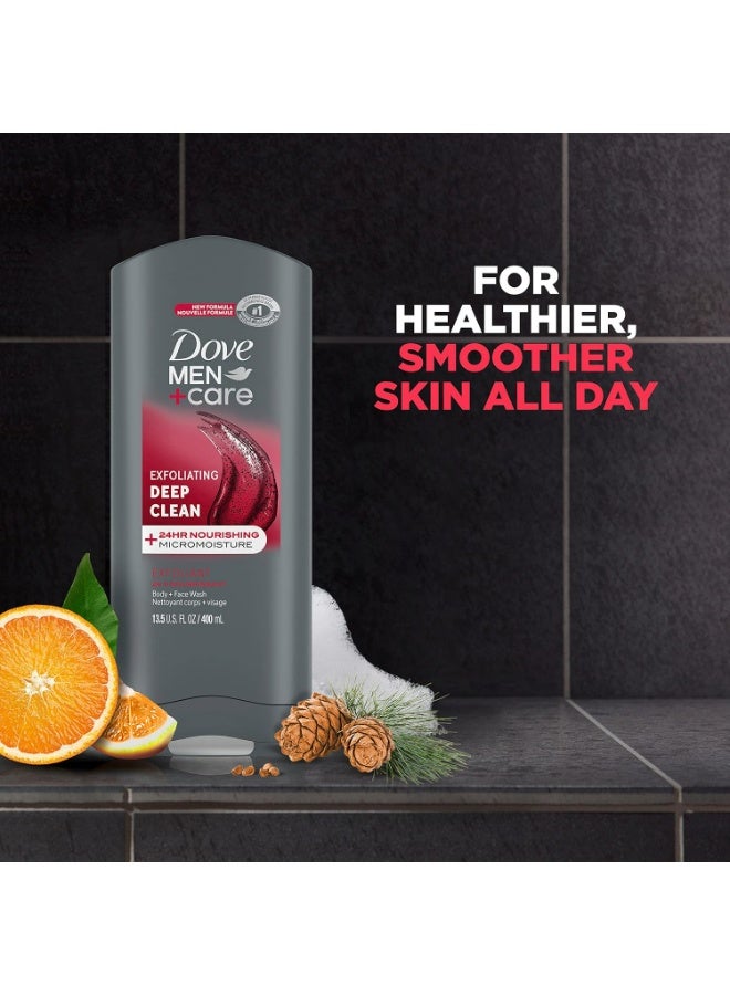 Dove Men+Care Men+Care Exfoliating Deep Clean Body and Face Wash with Micromoisture 400ml - Image 4